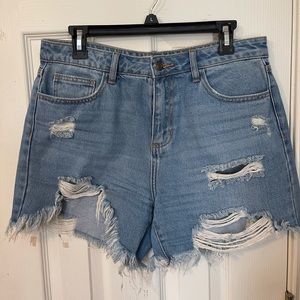The Fringed Pineapple Boutique Denim Shorts